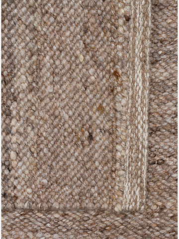 Jakarta Series Wool, Polyester and Cotton Blend Handwoven Rug DARK STONE