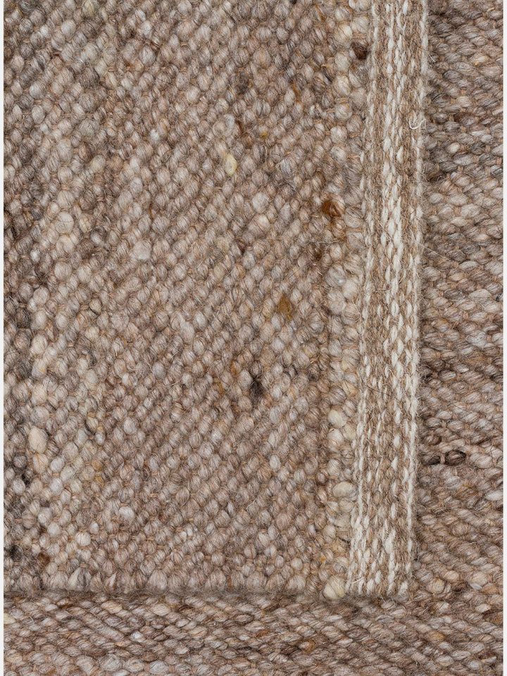 Jakarta Series Wool, Polyester and Cotton Blend Handwoven Rug DARK STONE