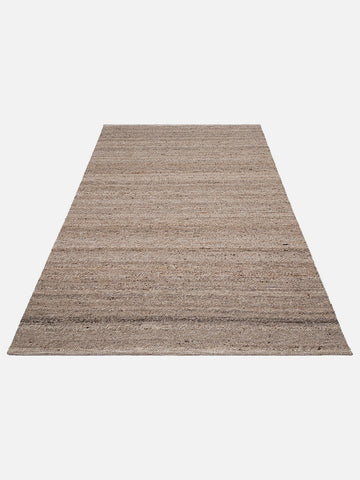 Jakarta Series Wool, Polyester and Cotton Blend Handwoven Rug DARK STONE