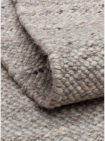 Jakarta Series Wool, Polyester and Cotton Blend Handwoven Rug SILVER