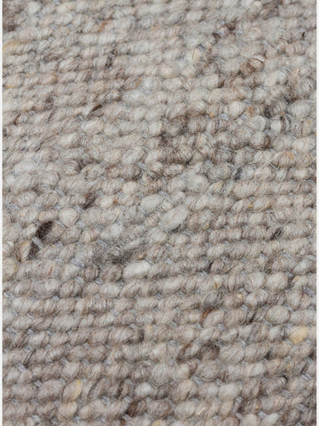 Jakarta Series Wool, Polyester and Cotton Blend Handwoven Rug SILVER