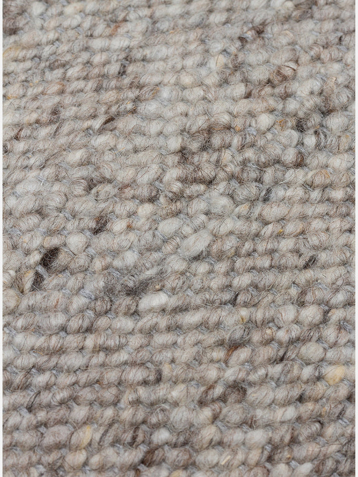 Jakarta Series Wool, Polyester and Cotton Blend Handwoven Rug SILVER
