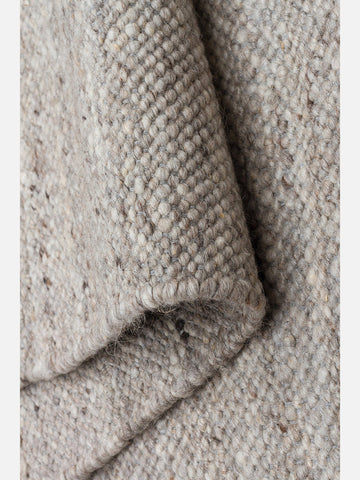 Jakarta Series Wool, Polyester and Cotton Blend Handwoven Rug SILVER