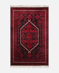 Kabul Afghan-Patterned Handcrafted on Special Looms TENCEL™ Uşak Rug 956 BLUE