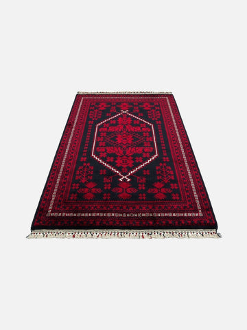 Kabil Afgan Desenli El Emeğiyle Özel Tezgahlarda Üretilen TENCEL™ Uşak Halısı 956 BLUE - Carpetdocia