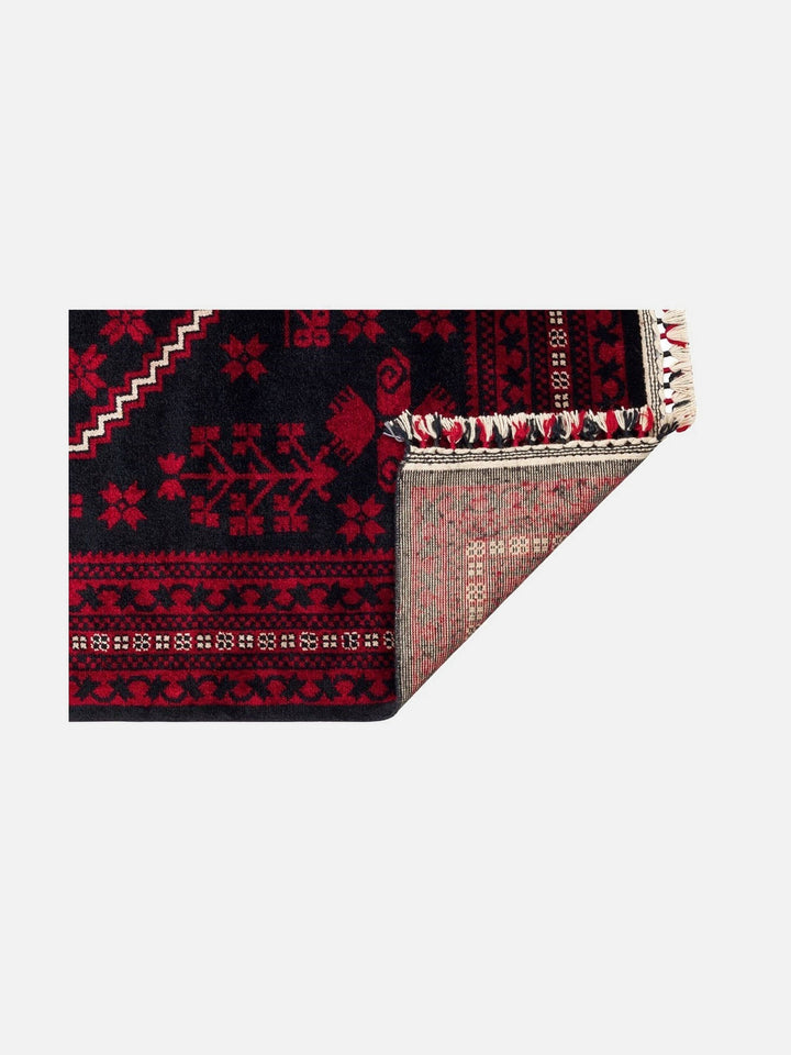 Kabil Afgan Desenli El Emeğiyle Özel Tezgahlarda Üretilen TENCEL™ Uşak Halısı 956 BLUE - Carpetdocia