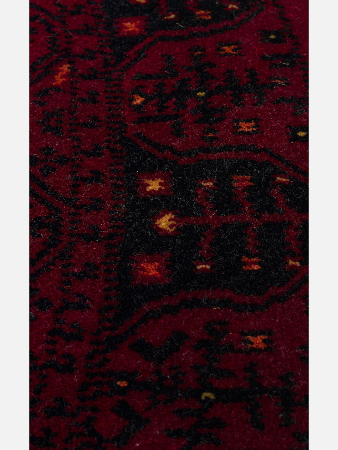 Kabil Afgan Desenli El Emeğiyle Özel Tezgahlarda Üretilen TENCEL™ Uşak Halısı 959 RED Q - Carpetdocia