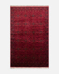 Kabul Afghan-Patterned Handcrafted on Special Looms TENCEL™ Uşak Rug 960 RED