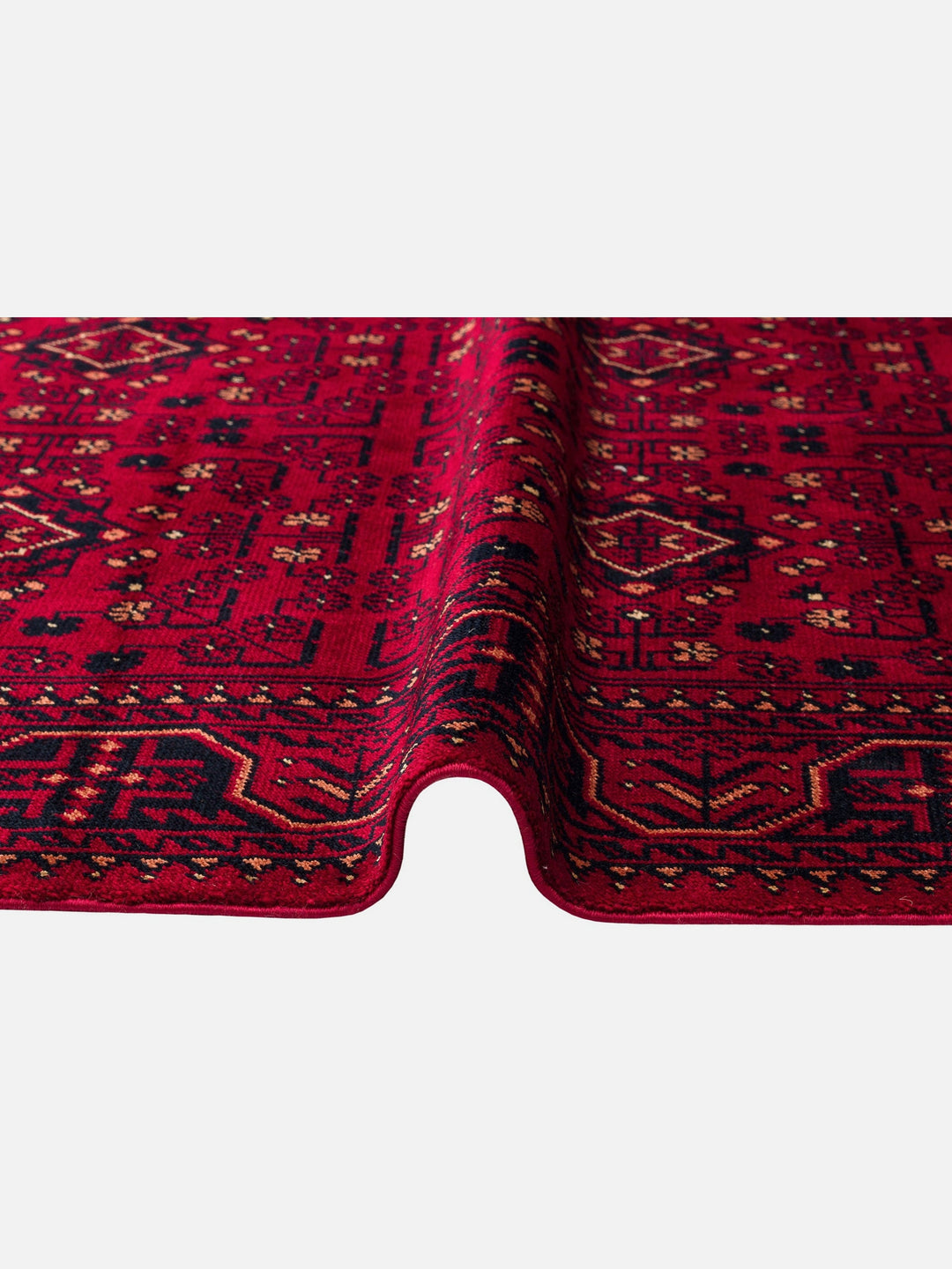 Kabil Afgan Desenli El Emeğiyle Özel Tezgahlarda Üretilen TENCEL™ Uşak Halısı 960 RED - Carpetdocia
