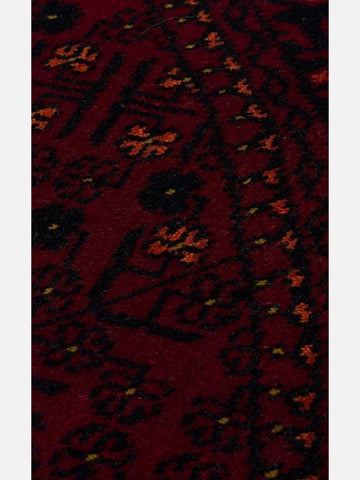 Kabil Afgan Desenli El Emeğiyle Özel Tezgahlarda Üretilen TENCEL™ Uşak Halısı 960 RED Q - Carpetdocia