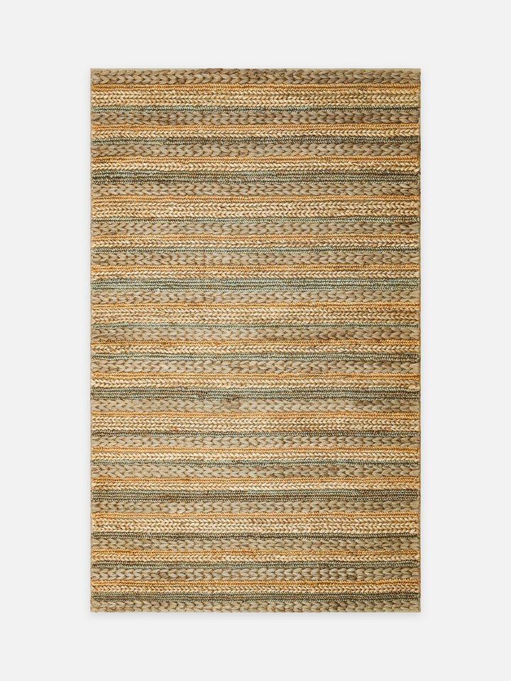 Knit Jüt Farklı Örgü Dokusuna Sahip El Dokuma Naturel Jüt Hasır Halı 1103 GREY MULTY XW - Carpetdocia - kusbakisi