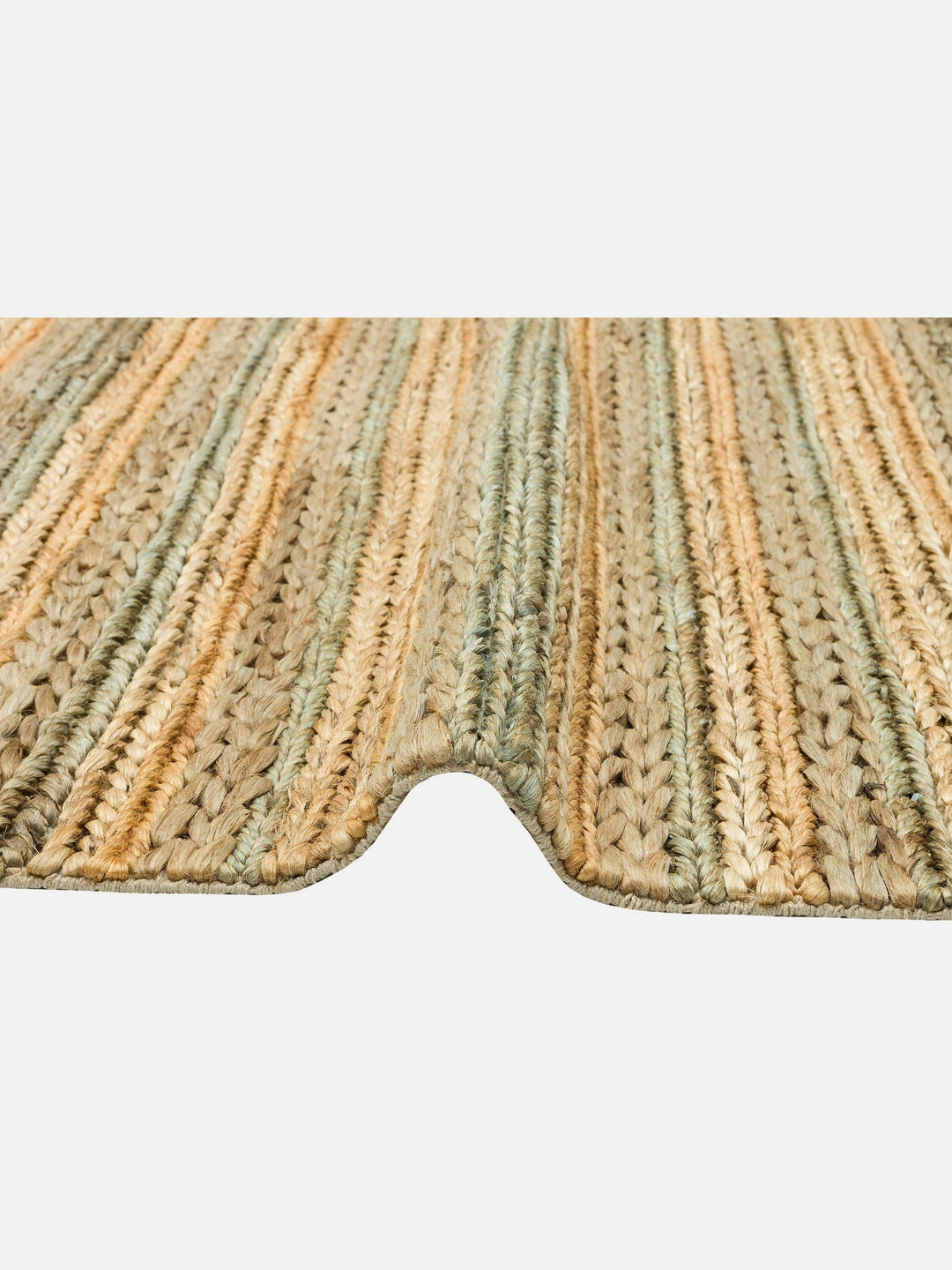 Knit Jüt Farklı Örgü Dokusuna Sahip El Dokuma Naturel Jüt Hasır Halı 1103 GREY MULTY XW - Carpetdocia