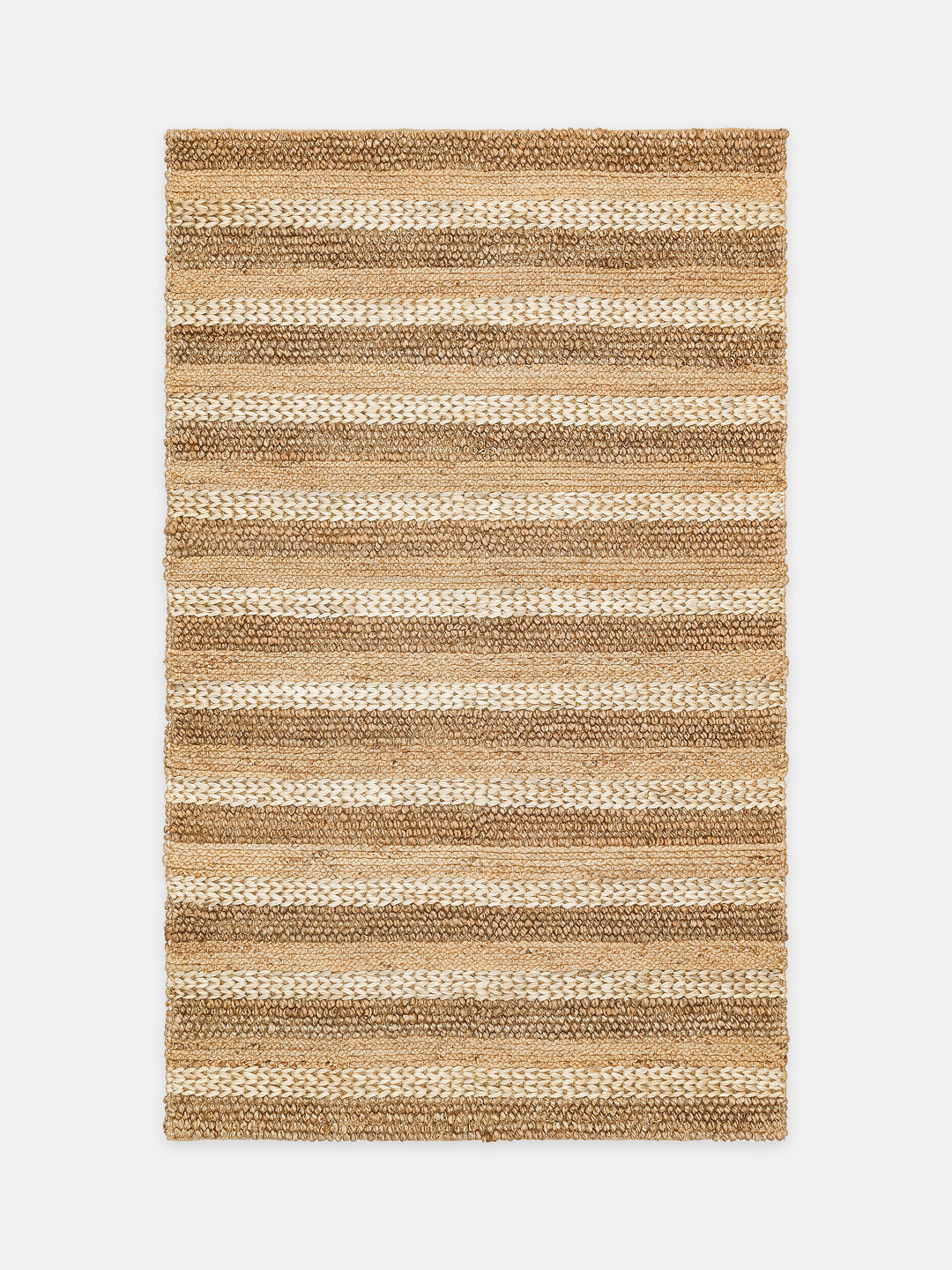 Knit Jüt Farklı Örgü Dokusuna Sahip El Dokuma Naturel Jüt Hasır Halı 1410 NATURAL XW - Carpetdocia - kusbakisi