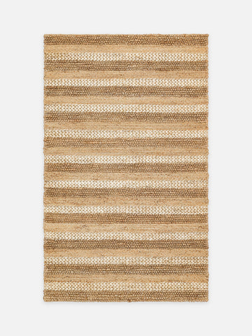 Knit Jüt Farklı Örgü Dokusuna Sahip El Dokuma Naturel Jüt Hasır Halı 1410 NATURAL XW - Carpetdocia - kusbakisi