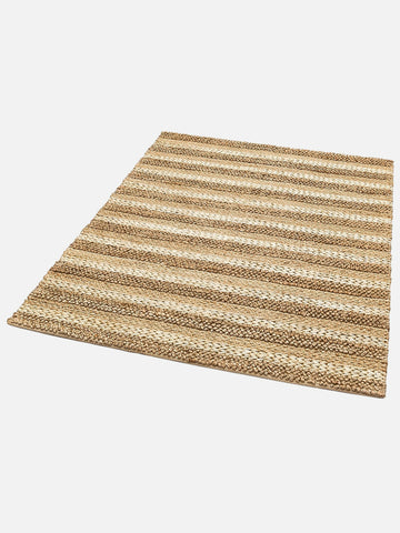 Knit Jüt Farklı Örgü Dokusuna Sahip El Dokuma Naturel Jüt Hasır Halı 1410 NATURAL XW - Carpetdocia
