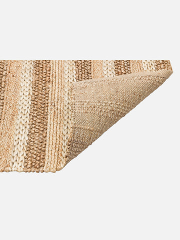 Knit Jüt Farklı Örgü Dokusuna Sahip El Dokuma Naturel Jüt Hasır Halı 1410 NATURAL XW - Carpetdocia