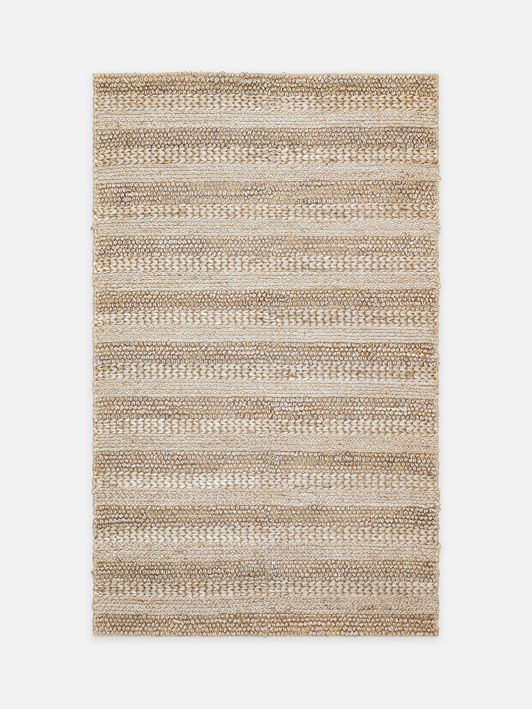 Knit Jüt Farklı Örgü Dokusuna Sahip El Dokuma Naturel Jüt Hasır Halı 1410 SILVER XW - Carpetdocia - kusbakisi