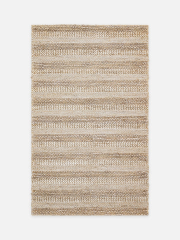 Knit Jüt Farklı Örgü Dokusuna Sahip El Dokuma Naturel Jüt Hasır Halı 1410 SILVER XW - Carpetdocia - kusbakisi