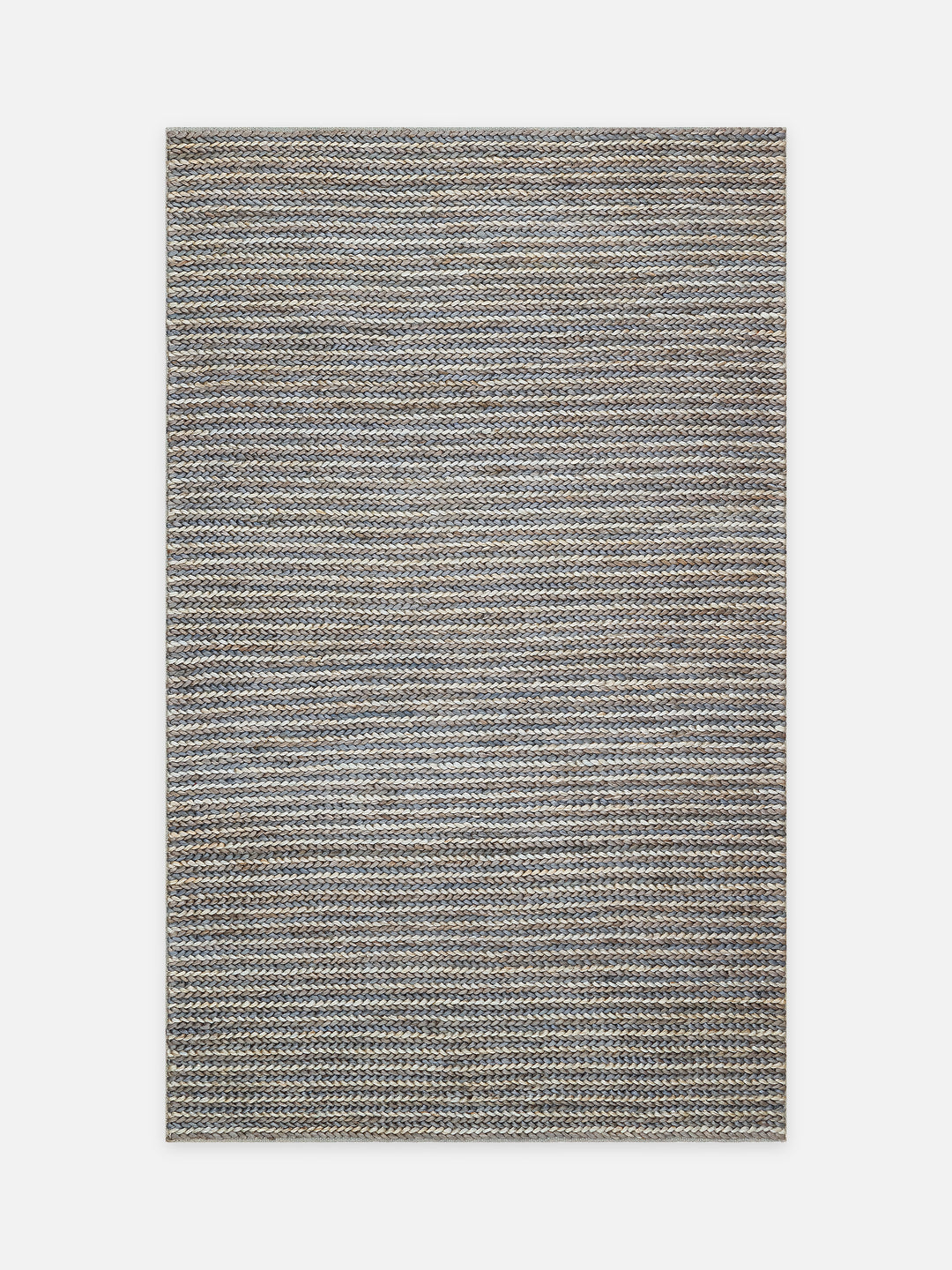 Knit Jüt Farklı Örgü Dokusuna Sahip El Dokuma Naturel Jüt Hasır Halı 1512 NAVY MULTY XW - Carpetdocia - kusbakisi