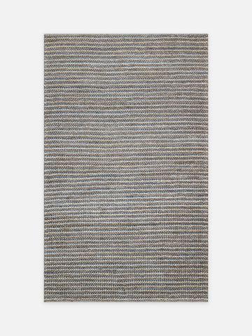 Knit Jüt Farklı Örgü Dokusuna Sahip El Dokuma Naturel Jüt Hasır Halı 1512 NAVY MULTY XW - Carpetdocia - kusbakisi