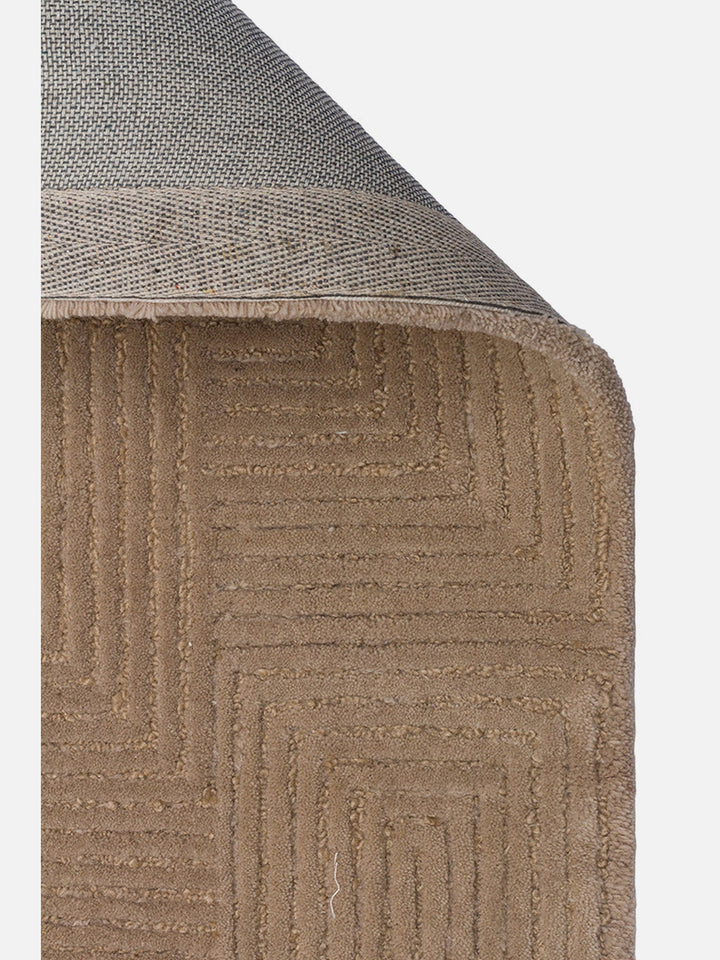 Milano Series Wool and Cotton Blend Handwoven Rug BEIGE