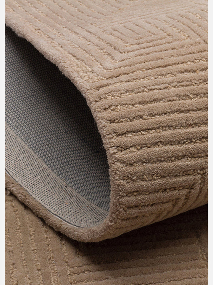 Milano Series Wool and Cotton Blend Handwoven Rug BEIGE