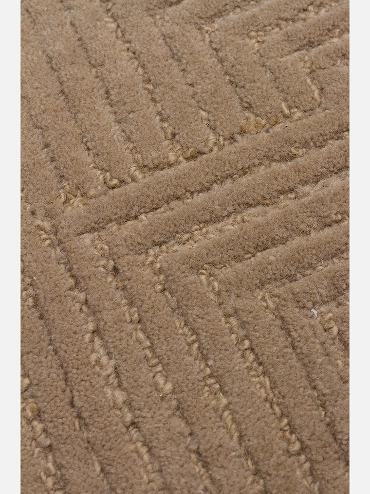 Milano Series Wool and Cotton Blend Handwoven Rug BEIGE