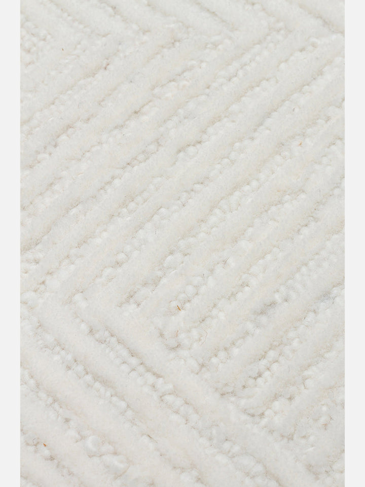 Milano Series Wool and Cotton Blend Handwoven Rug IVORY