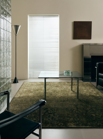 Handwoven Rug One Piece Wool and Silk Jaipur Lacuna Modern Overdyed Living Room Burnt Olive
