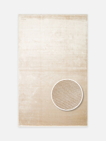Montenegro Viskon Karışımlı Sade Desenli Sık Dokuma Oturma Odası Salon Koridor Modern Halı 01 BEIGE - Carpetdocia - kusbakisi