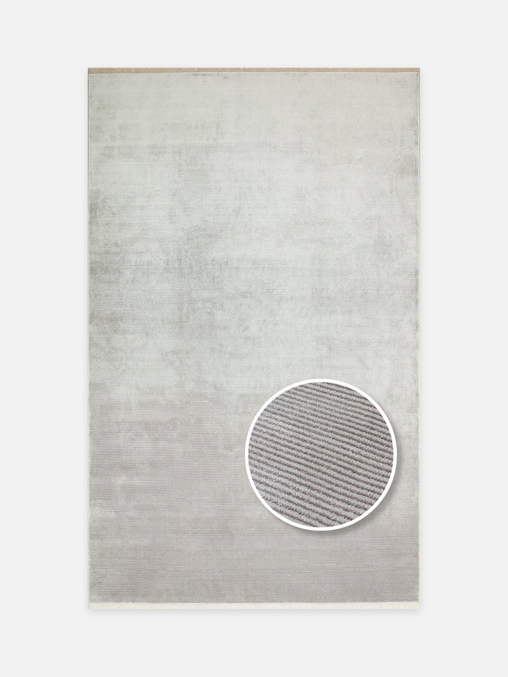 Montenegro Viskon Karışımlı Sade Desenli Sık Dokuma Oturma Odası Salon Koridor Modern Halı 01 GREY - Carpetdocia - kusbakisi