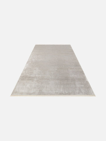Montenegro Viskon Karışımlı Sade Desenli Sık Dokuma Oturma Odası Salon Koridor Modern Halı 01 GREY - Carpetdocia