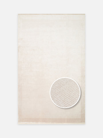 Montenegro Viskon Karışımlı Sade Desenli Sık Dokuma Oturma Odası Salon Koridor Modern Halı 02 BEIGE - Carpetdocia - kusbakisi