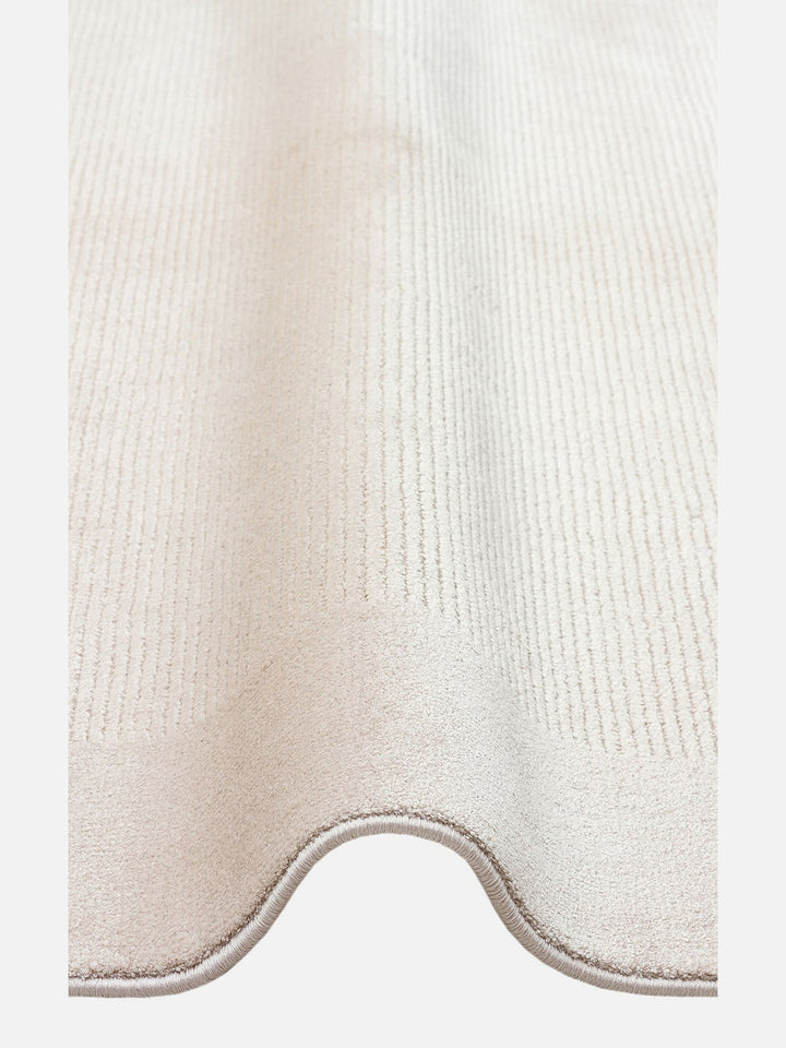 Montenegro Viskon Karışımlı Sade Desenli Sık Dokuma Oturma Odası Salon Koridor Modern Halı 02 BEIGE - Carpetdocia