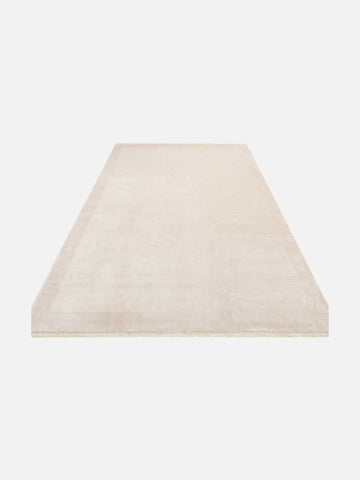 Montenegro Viskon Karışımlı Sade Desenli Sık Dokuma Oturma Odası Salon Koridor Modern Halı 02 BEIGE - Carpetdocia