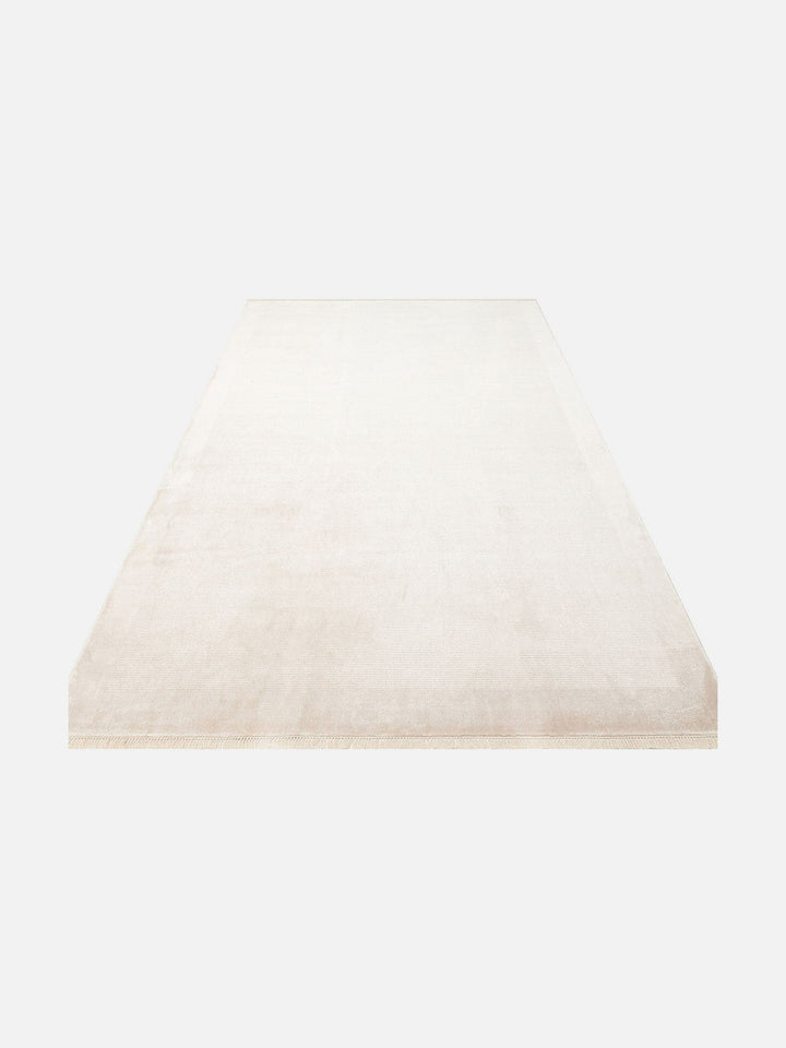 Montenegro Viskon Karışımlı Sade Desenli Sık Dokuma Oturma Odası Salon Koridor Modern Halı 02 BEIGE - Carpetdocia