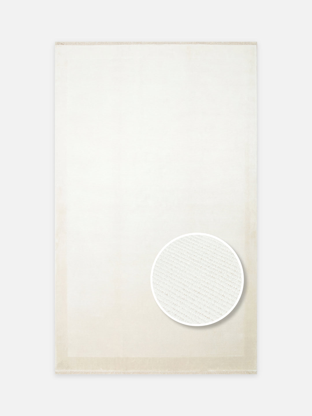 Montenegro Viskon Karışımlı Sade Desenli Sık Dokuma Oturma Odası Salon Koridor Modern Halı 02 CREAM - Carpetdocia - kusbakisi