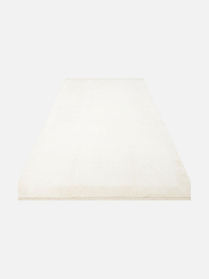 Montenegro Viskon Karışımlı Sade Desenli Sık Dokuma Oturma Odası Salon Koridor Modern Halı 02 CREAM - Carpetdocia