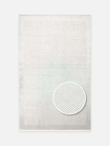 Montenegro Viskon Karışımlı Sade Desenli Sık Dokuma Oturma Odası Salon Koridor Modern Halı 02 GREY - Carpetdocia - kusbakisi