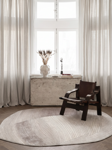 Monza Art Geometrik Desenli Modern Salon Halısı 07 CREAM GREY mekan görünümü 1