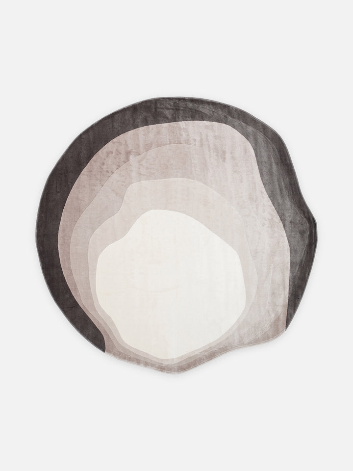 Monza Art Geometrik Desenli Yüksek Kalite Sık Dokuma Parlak Modern Salon Halısı 01 CREAM BLACK Q - Carpetdocia - kusbakisi