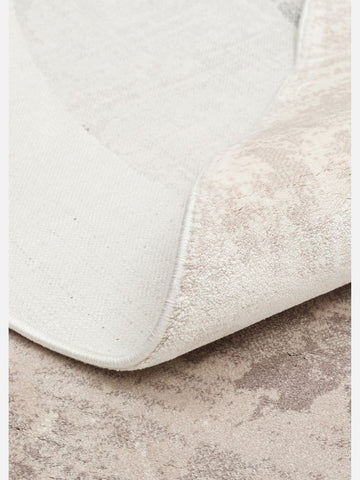 Monza Art Geometrik Desenli Yüksek Kalite Sık Dokuma Parlak Modern Salon Halısı 02 CREAM GREY Q - Carpetdocia