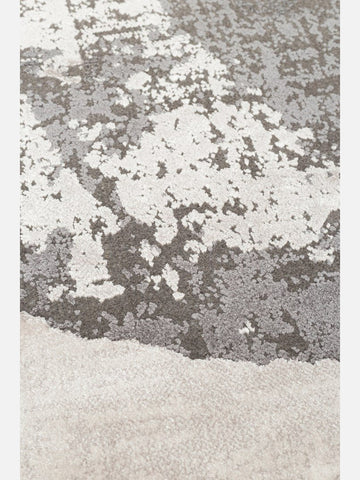 Monza Art Geometrik Desenli Yüksek Kalite Sık Dokuma Parlak Modern Salon Halısı 02 CREAM GREY Q - Carpetdocia
