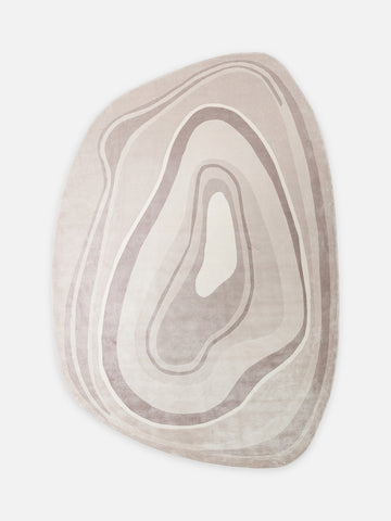 Monza Art Geometrik Desenli Yüksek Kalite Sık Dokuma Parlak Modern Salon Halısı 05 CREAM GREY - Carpetdocia - kusbakisi
