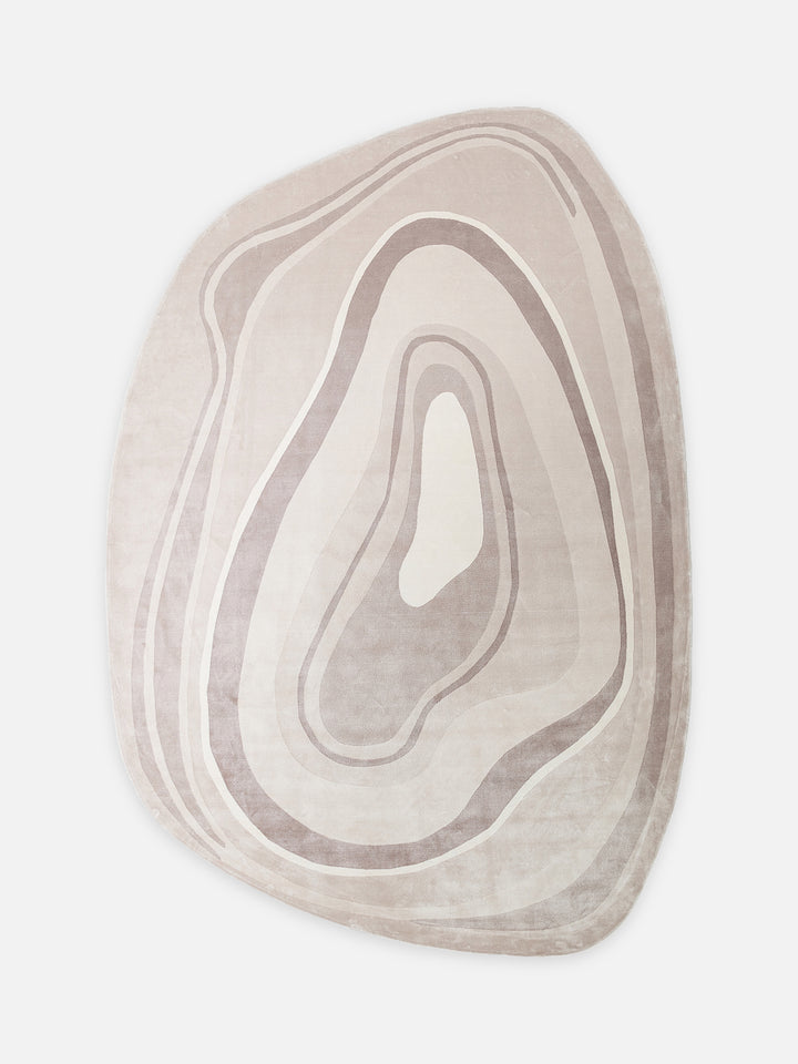 Monza Art Geometrik Desenli Yüksek Kalite Sık Dokuma Parlak Modern Salon Halısı 05 CREAM GREY - Carpetdocia - kusbakisi