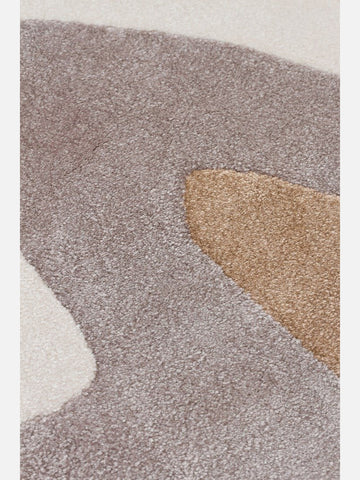 Monza Art High-Quality, Tightly Woven, Shiny Modern Living Room Rug with Geometric Pattern 06 CREAM GREY