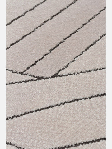 Monza Art High-Quality, Tightly Woven, Shiny Modern Living Room Rug with Geometric Pattern 07 CREAM GREY