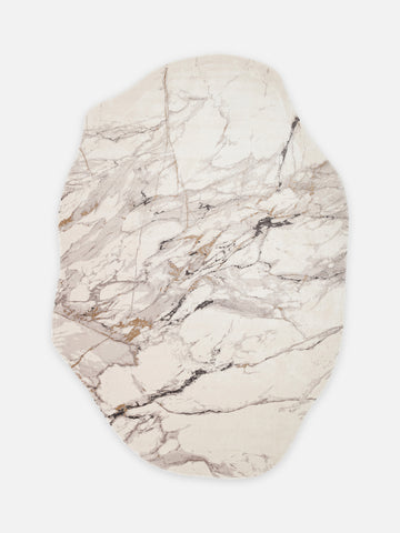 Monza Art Geometrik Desenli Yüksek Kalite Sık Dokuma Parlak Modern Salon Halısı 12 CREAM GREY - Carpetdocia - kusbakisi