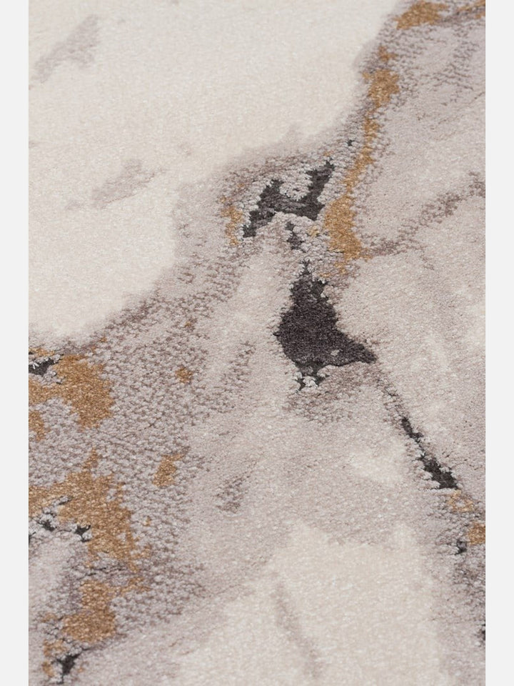 Monza Art High-Quality, Tightly Woven, Shiny Modern Living Room Rug with Geometric Pattern 12 CREAM GREY