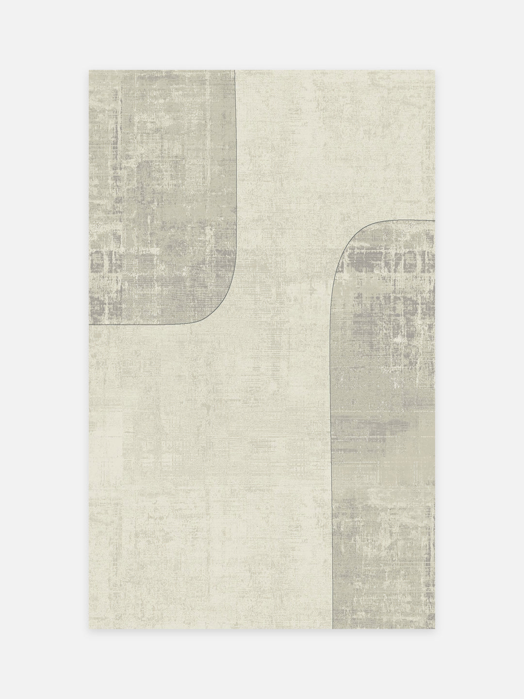 Monza Geometrik Desenli Yüksek Kalite Sık Dokuma Parlak Modern Salon Halısı 01 CREAM GREY - Carpetdocia - kusbakisi